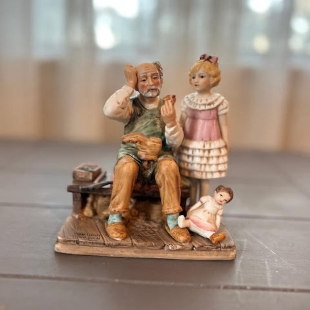 Norman Rockwell The Cobbler Figurine Vintage Shoemaker